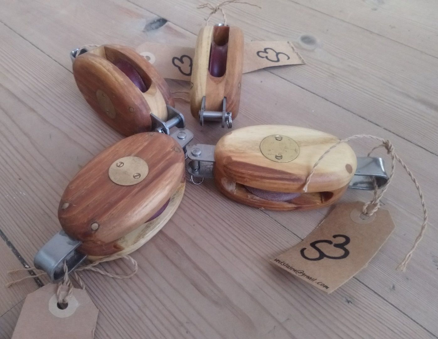 Одиночный такелажный блок - 10 -12 mm - SB woodenblocks - с проушиной ...