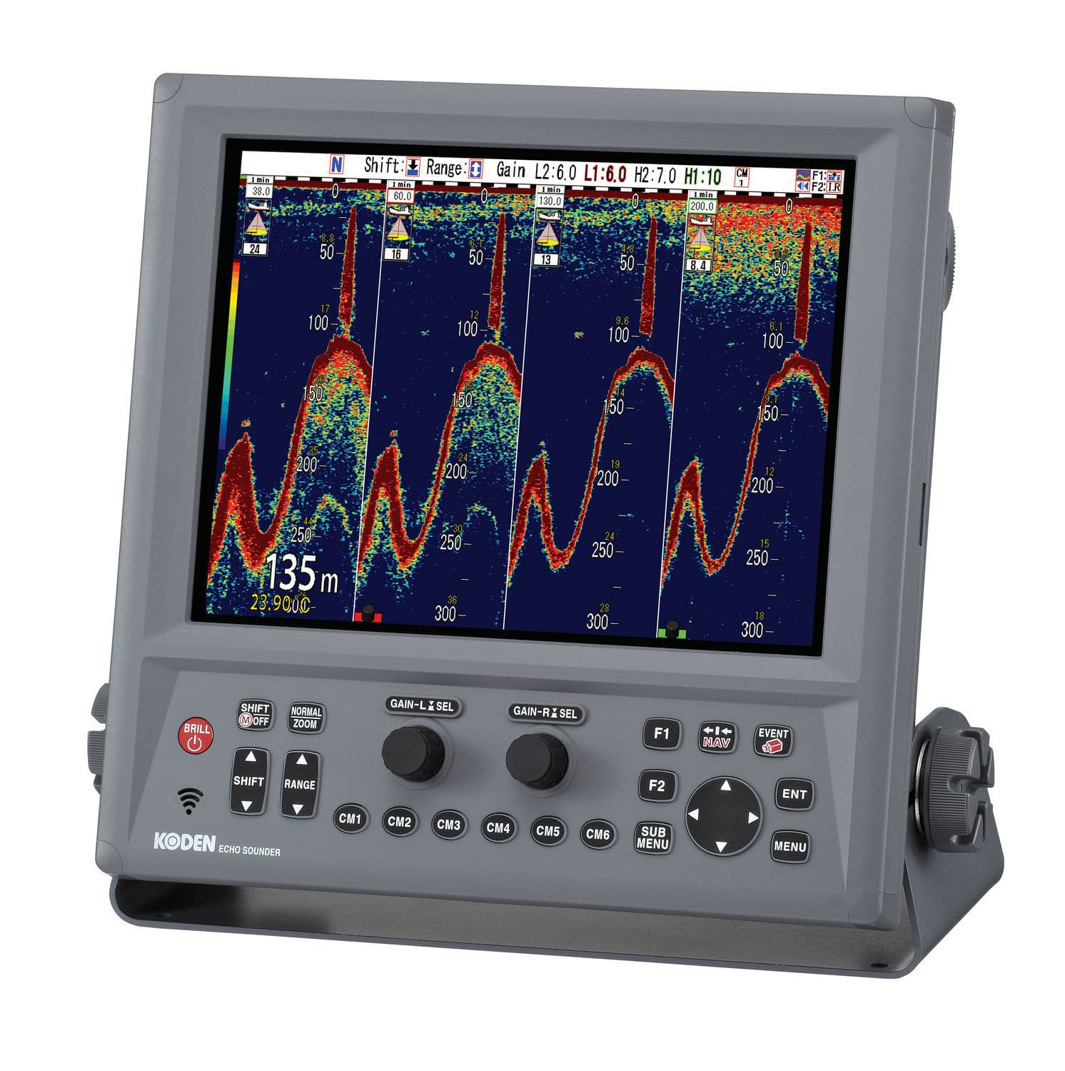 Эхолот для катера - CVS-FX1 - Koden electronics - многолучевой / цифровой
