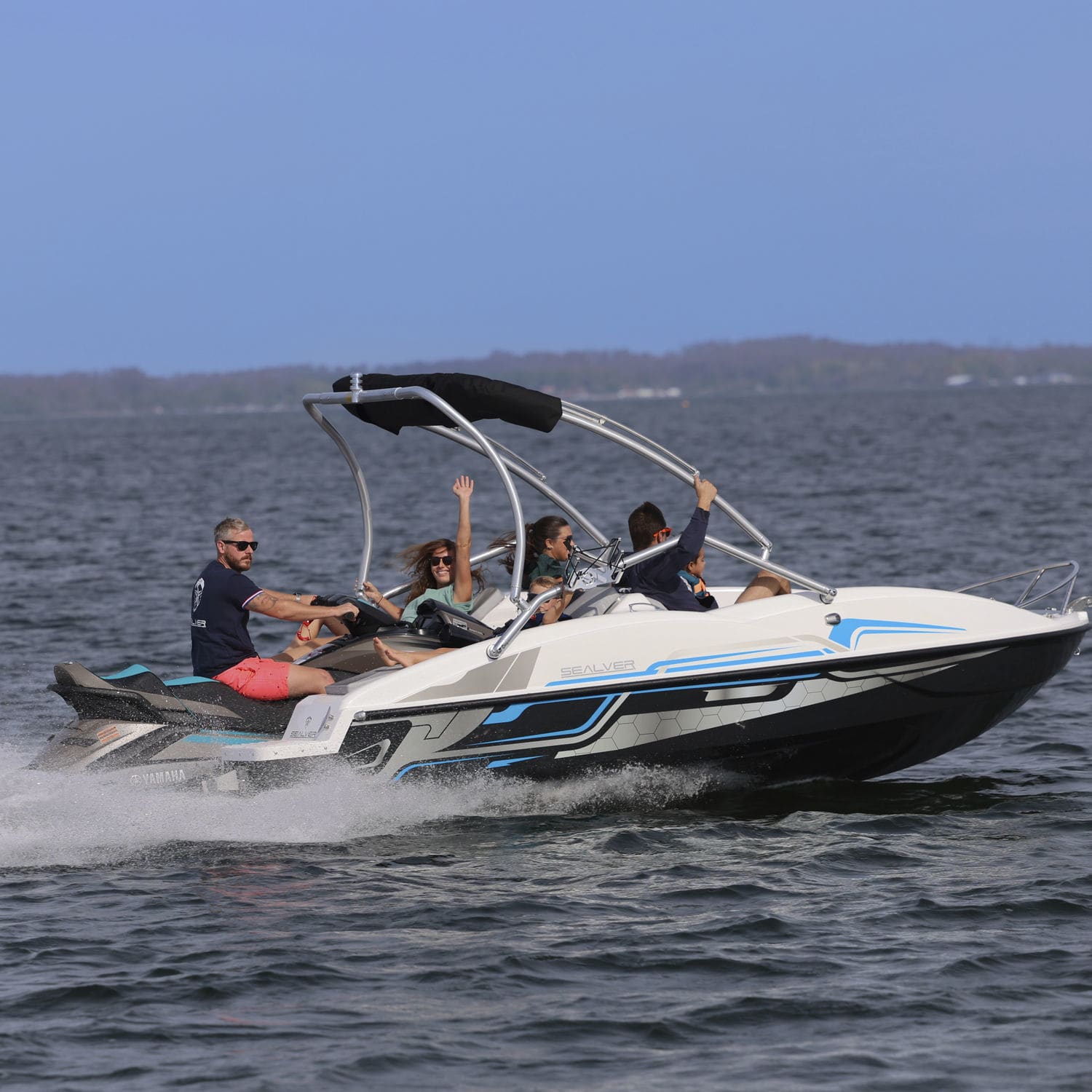 Небольшой катер двигатель гидроцикла - WAVE BOAT 525 - SEALVER ...