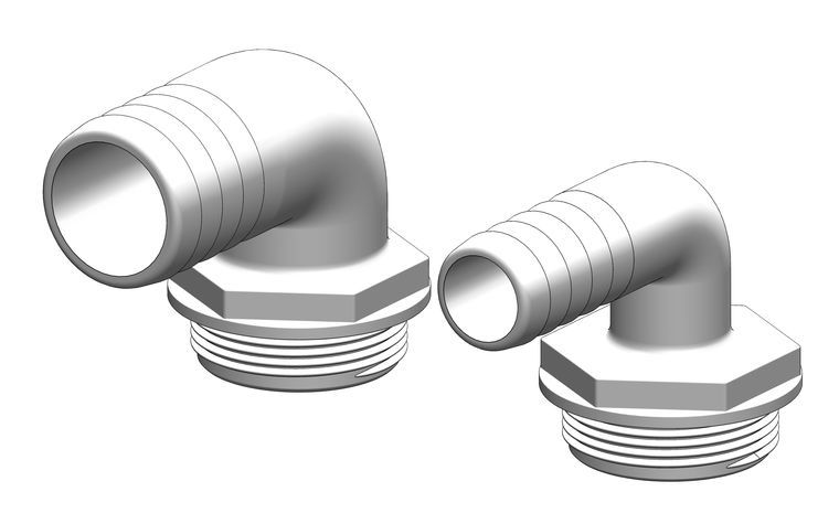 Водопроводный фитинг из пластика - 90° - Tru Design Plastics Ltd.