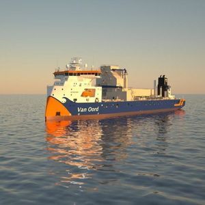 служебное судно для плавания в открытом море для строительных работ
