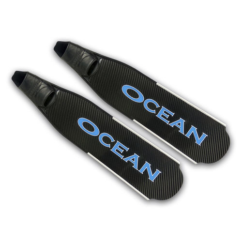 Ласты для подводной охоты - Ocean - BlueGreen - из карбона / с закрытой пяткой