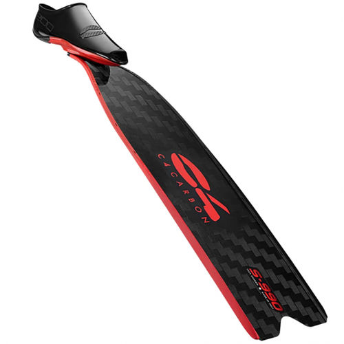 Ласты для подводной охоты - S-990  - Maverick America LLC (C4 USA) - из карбона / с закрытой пяткой / красный