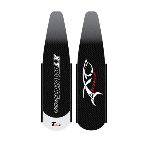 Ласты для подводной охоты - T4 LONG - Xt Diving Pro - из карбона / с закрытой пяткой / черный