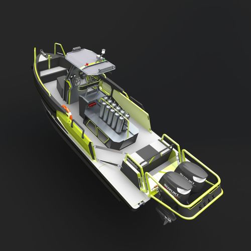 Открытый катер c подвесным мотором - 750 series - SEAX BOATS - двухмоторный / с центральной консолью / для дайвинга