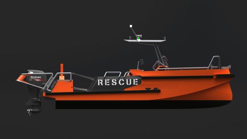 Профессиональный катер спасательное судно - 750R - SEAX BOATS - c подвесным мотором