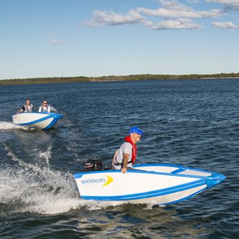 Ботик c подвесным мотором - 2.5m Companion - Quickboats - складной / открытый / для рыбной ловли