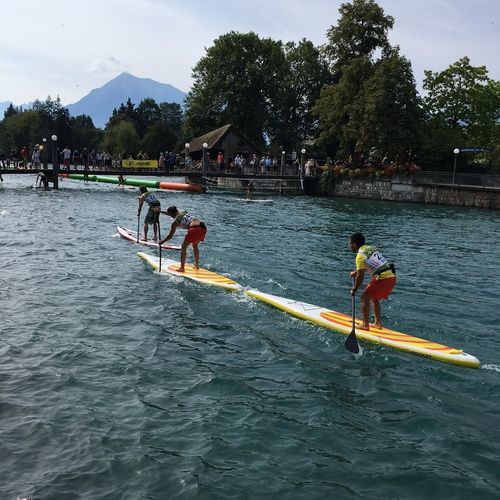 Надувная SUP-доска - ROCKET 14'0'' - Airboard - универсальная / для гонок / прогулочная