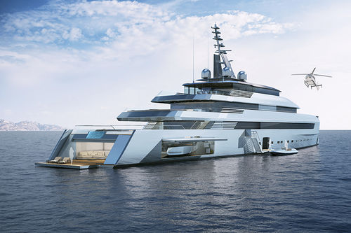 Круизная мега-яхта - VITRUVIUS - TURQUOISE YACHTS - с приподнятой рулевой рубкой / 7 кают / из стали