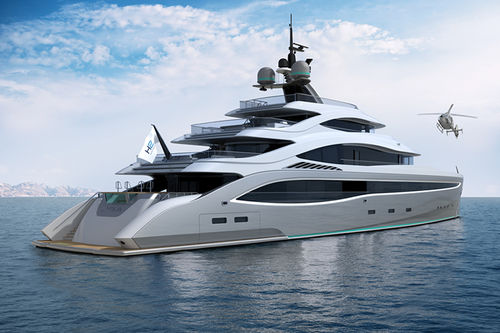 Круизная мега-яхта - LYRA - TURQUOISE YACHTS - с приподнятой рулевой рубкой / 7 кают / из стали