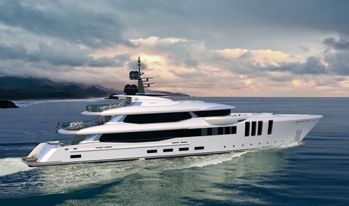 Круизная мега-яхта - AMOR - TURQUOISE YACHTS - с приподнятой рулевой рубкой / 6 кают / из стали