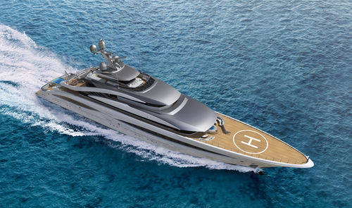 Круизная мега-яхта - BORA - TURQUOISE YACHTS - с приподнятой рулевой рубкой / 10 кают / из стали