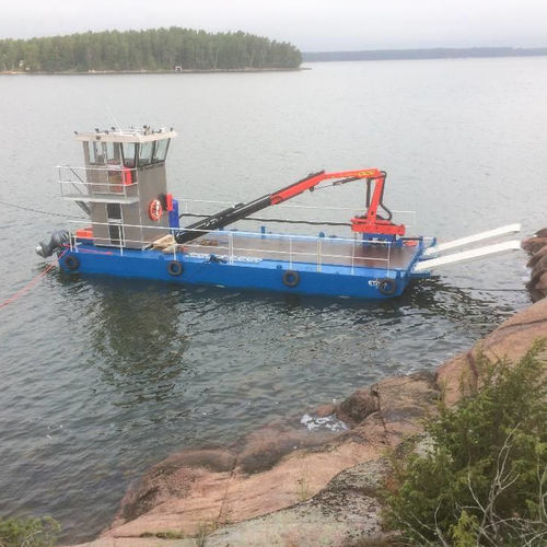 Профессиональный катер рабочее судно - FB Pontoons - c подвесным мотором / из алюминия
