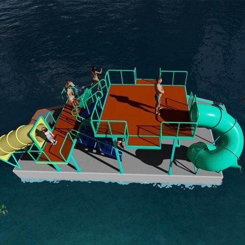 Оборудование для игр на воде горка - HSB Marine  - платформа / остров / для базы отдыха