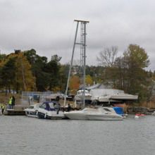 Подъемный кран на плавучей платформе - MAST - BOATHANDLING SYSTEMS - для палубы