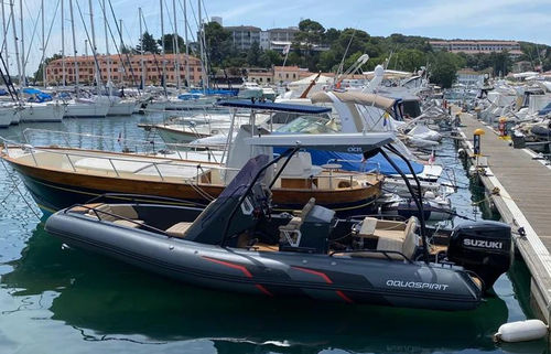Надувная лодка c подвесным мотором - 700 - AQUASPIRIT - RIB / с выдвижной секцией / с центральной консолью
