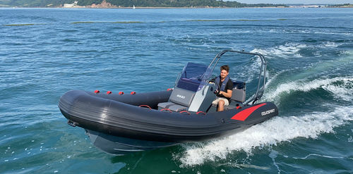 Надувная лодка c подвесным мотором - 530 - AQUASPIRIT - RIB / с центральной консолью / открытая