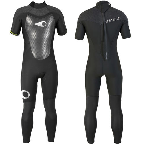 Гидрокостюм из неопрена для серфинга - FIGHTER Semidry Back-Zip SS - SOÖRUZ SURFWEAR COMPANY - интегральный / с короткими рукоятками / 2 мм