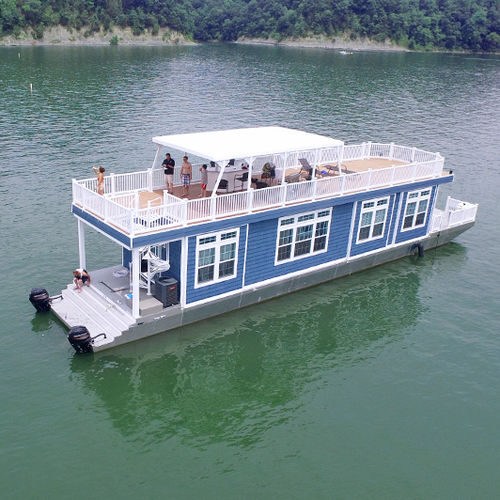 Барка c подвесным мотором - The 5 Bedroom  - Harbor Cottage Houseboats