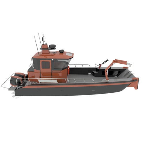 Профессиональный катер коммерческое судно - IZ 820 FF - Izmir Shipyard - десантный катер / пожарный катер / c подвесным мотором