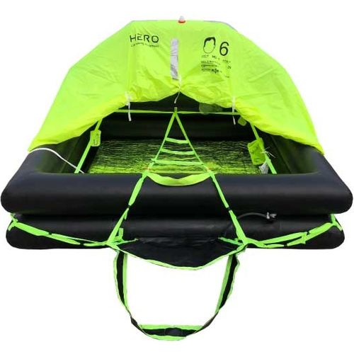 Спасательный плот для катера - 110 series - HERO LIFESAVING EQUIPMENT - дальнего плавания / 6 мест / 8 мест