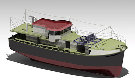 Профессиональный катер судно для ловли тунца и сельди - Chokka  - Sachal Shipyard - с внутренним мотором