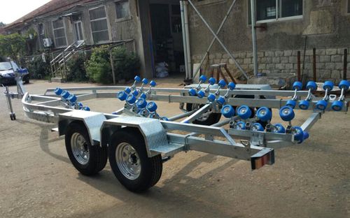 Дорожный прицеп - 8.5m - qingdao sk marine & equipments - для тяжелых разгрузочно-погрузочных работ / для катера