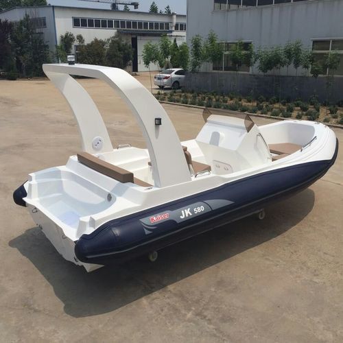 Надувная лодка c подвесным мотором - SK-RIB580 LUX - qingdao sk marine & equipments - с центральной консолью / макс. 9 человек / кормовая дуга