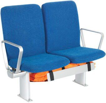 Сиденье для пассажирского судна - RAVA - MK Seats GmbH - с подлокотниками / с высокой спинкой / 2 места