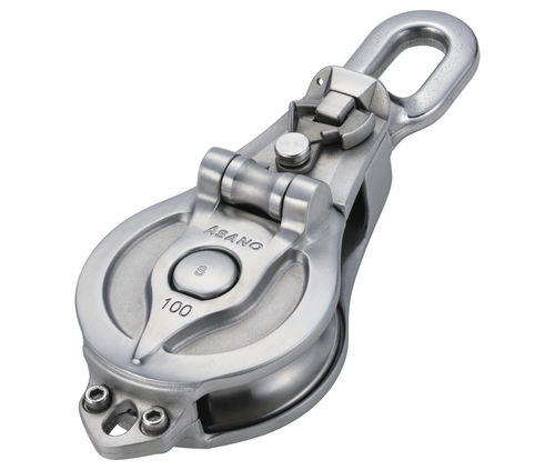 Одиночный такелажный блок - AK10202 - ASANO GLOBAL CO. LTD. - открывающийся / с вертлюжным крюком / с подшипниками