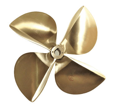 Гребной винт для катера - LDU series - Grand Propeller Co., Ltd. - с фиксированным шагом / валопровод / 4 лопасти