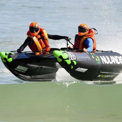 Надувная лодка катамаран - 4.1 Aquacat  - Aquarius Inflatables - c подвесным мотором / открытая / спортивная