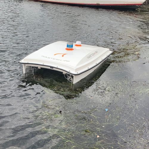 Морской беспилотник для сбора отходов - WasteShark - RanMarine - автономный блок / катамаран