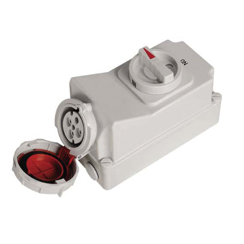 Герметичная розетка для судна - CRLS-14432P - Zhejiang Bozhou Marine Electric Technology Co., Ltd. - для катера / внутренняя резьба / с выключателем