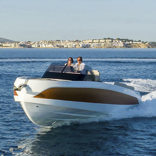 Прогулочный катер с каютой c подвесным мотором - ZEPHYR900 SPACE - Zephyr boats  - открытый / с двойной консолью / спортивный