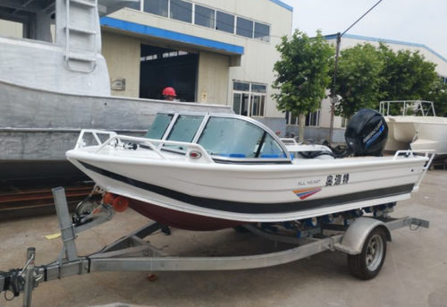 Ботик c подвесным мотором - RAMBLER 500 - Qingdao Allheart Marine Co., Ltd. - открытый / с двойной консолью / для спортивной рыбалки