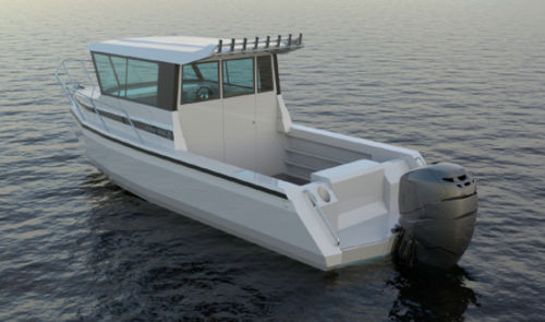 Рыболовно-прогулочный катер c подвесным мотором - LEADER 768Z - Qingdao Allheart Marine Co., Ltd. - с рулевой рубкой / открытый / с центральной консолью