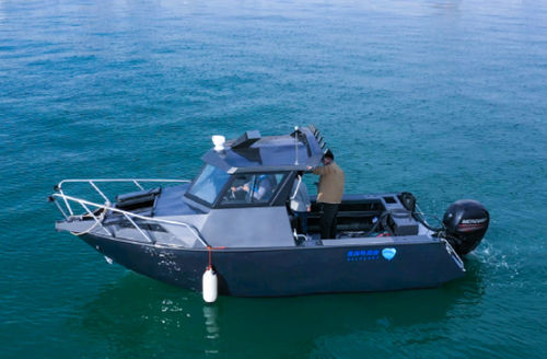 Рыболовно-прогулочный катер c подвесным мотором - SHARK 650 - Qingdao Allheart Marine Co., Ltd. - с рулевой рубкой / из алюминия