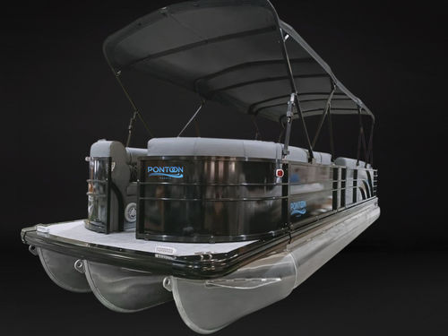 Понтоновый катер c подвесным мотором - FREYA 750 - PONTOON FRANCE - электрический / с боковой консолью / для водных лыж