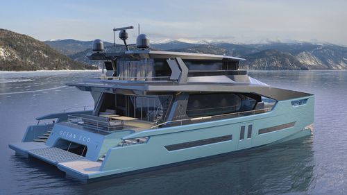 Моторная яхта катамаран - OCEAN ECO 90 EX - Alva Yachts GmbH - круизная / траулер / с флайбриджем