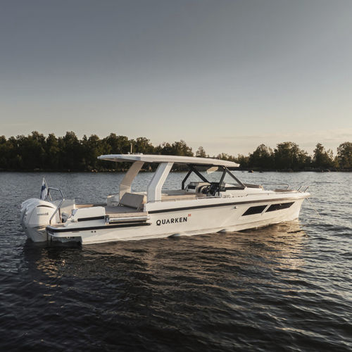 Быстроходный катер c подвесным мотором - 35 Sport Tourer - QUARKEN Boats - двухмоторный / открытый / с откидным верхом