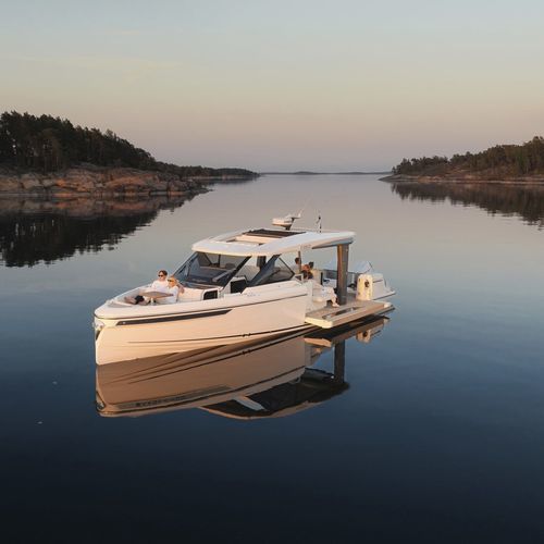 Быстроходный катер c подвесным мотором - 400 GTO - Saxdor Yachts Oy - двухмоторный / с выдвижной секцией / с рулевой рубкой