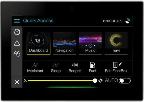 Экран для катера - Control display 7.0 - Rim Drive Technology - многофункциональный / 7" / сенсорный
