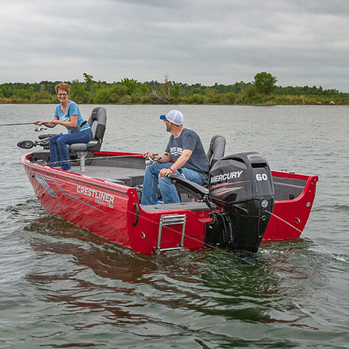 Судно для плавания в закрытых водах c подвесным мотором - 1750 PRO TILLER  - Crestliner - для спортивной рыбалки / из алюминия / макс. 6 человек