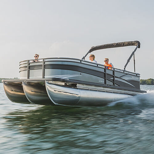 Понтоновый катер c подвесным мотором - 240 RALLY DX  - Crestliner - трехтрубный / для водных лыж / для спортивной рыбалки
