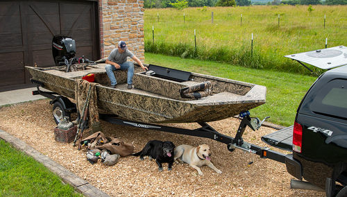 Плоскодонка c подвесным мотором - Roughneck 2070 Waterfowl Tiller - Lowe - открытая / для спортивной рыбалки / для охоты