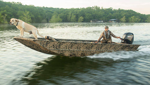 Плоскодонка c подвесным мотором - Roughneck 1860 Waterfowl Tiller - Lowe - открытая / для рыбной ловли / для охоты