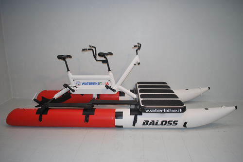 Водный велосипед тандем - Baloss Tandem Puro - WATERBIKE ITALIA - из алюминия / зеленый / желтый