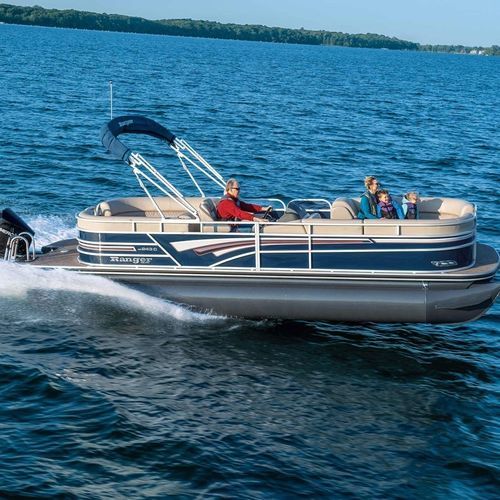 Понтоновый катер c подвесным мотором - 243C - Ranger Boats - открытый / с боковой консолью / для спортивной рыбалки