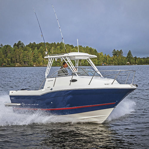 Прогулочный катер c подвесным мотором - 230 WA - Striper Boats - для спортивной рыбалки / макс. 8 человек / Т-образная верхняя часть
